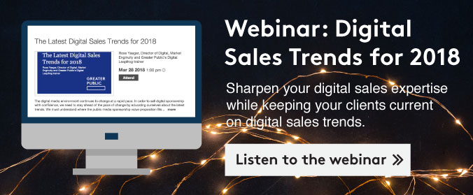 Listen to a webinar on 2018 digital sales trends >